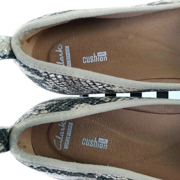 Clarks Azella Theoni Snake Print Slip-On Espadrille Loafers Womens US 12 - Picture 8 of 9